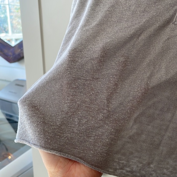 Aerie semi sheer gray Henley with snaps - Picture 4 of 5